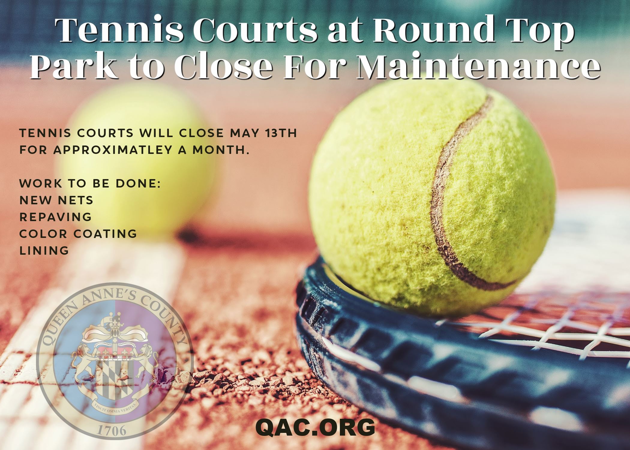 tennis courts to close