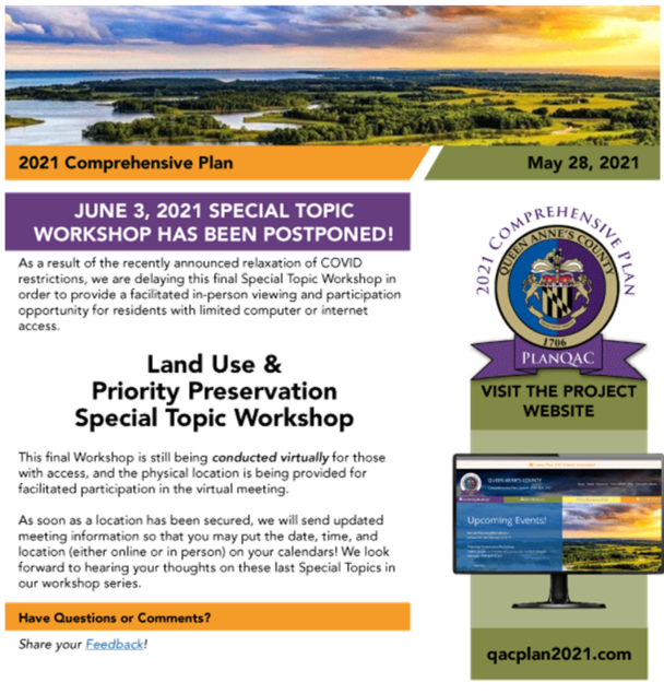 New date Special Topic Workshop