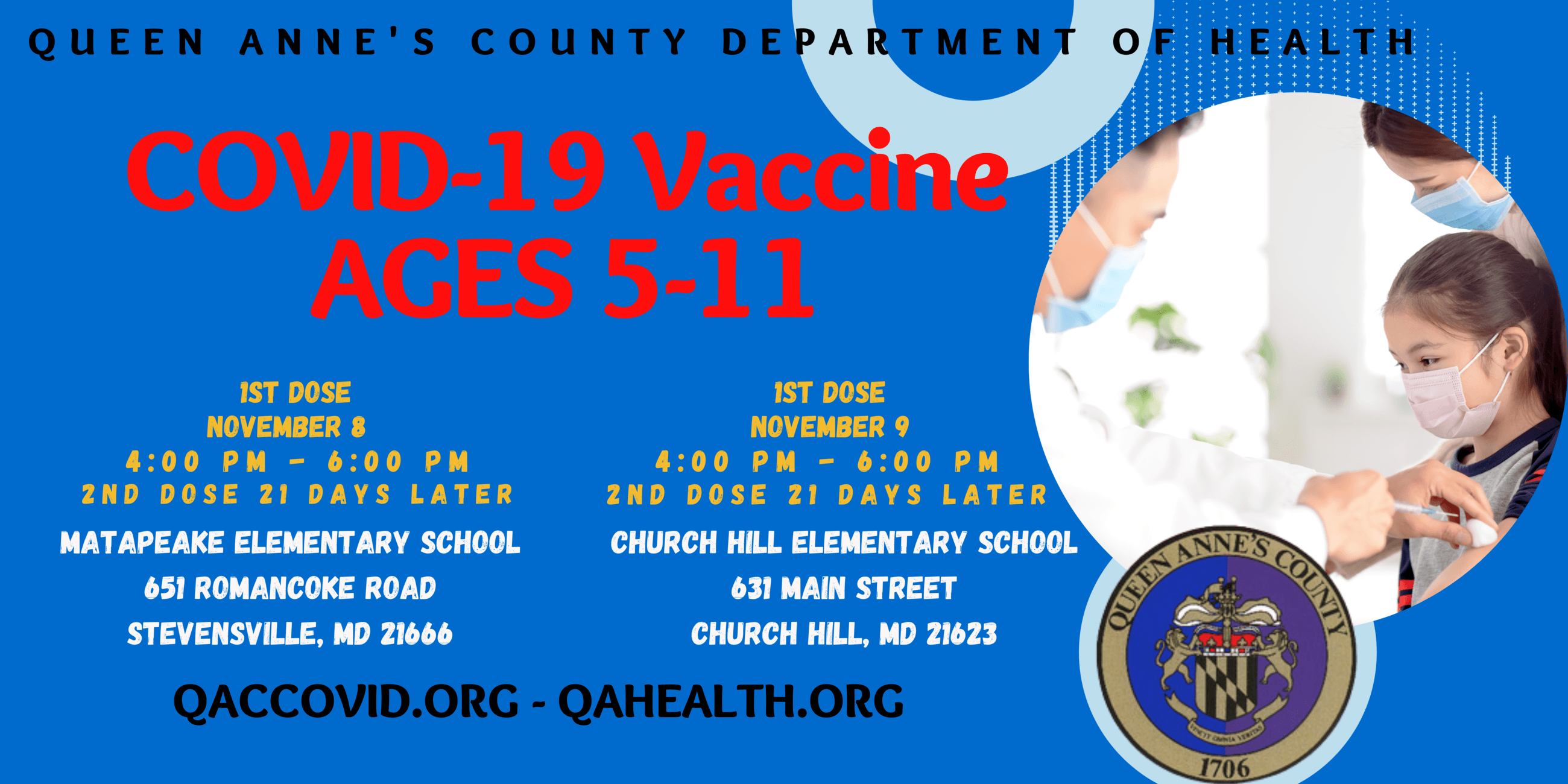 First dose clinic 5 to 11 year old (1)