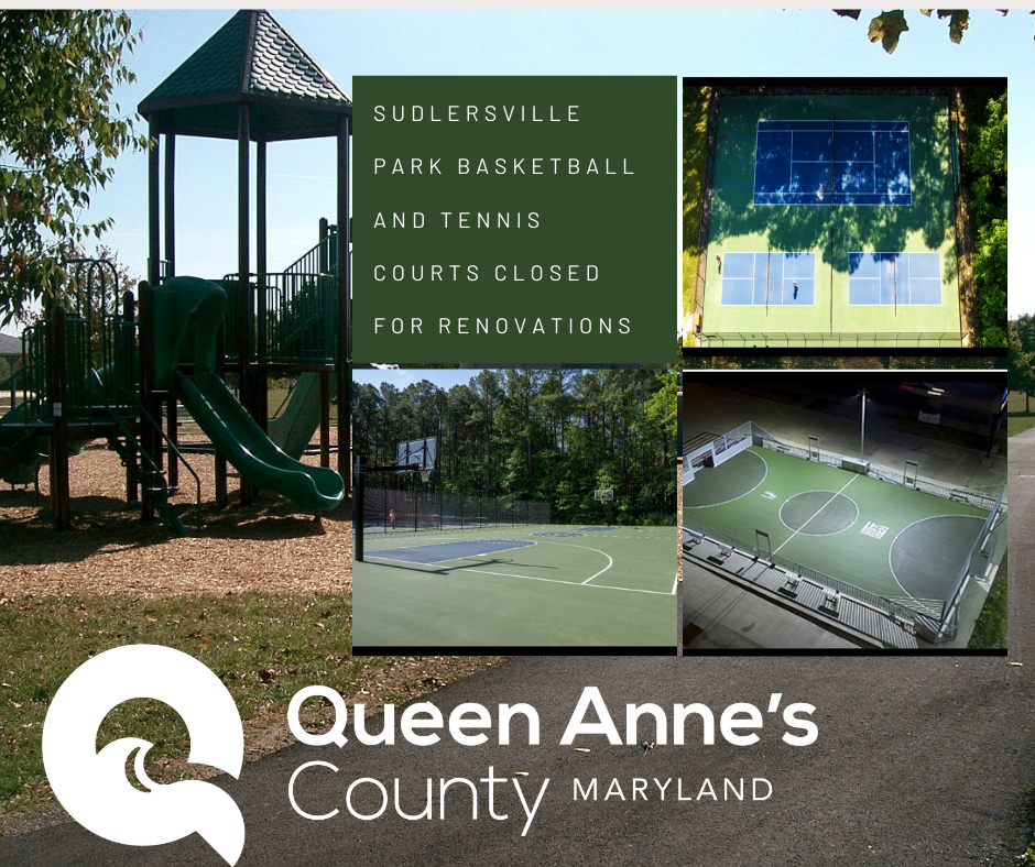 Sudlersville Park Basketball and tennis courts closed for renovations