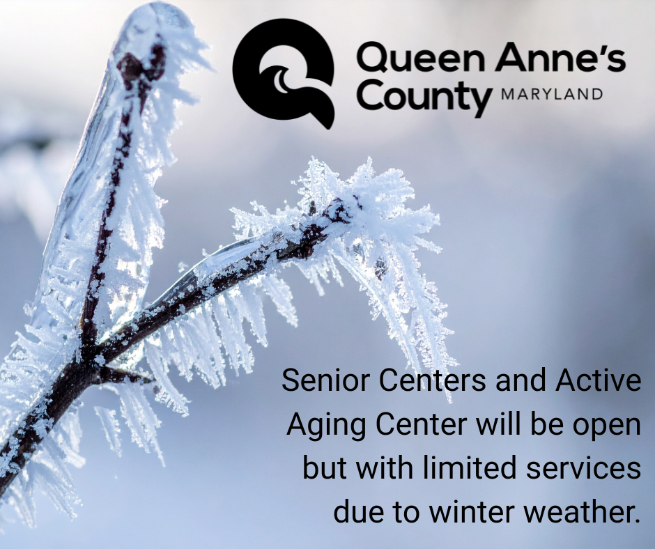Senior Centers and Active Aging Center will be open but with limited services due to winter weather.