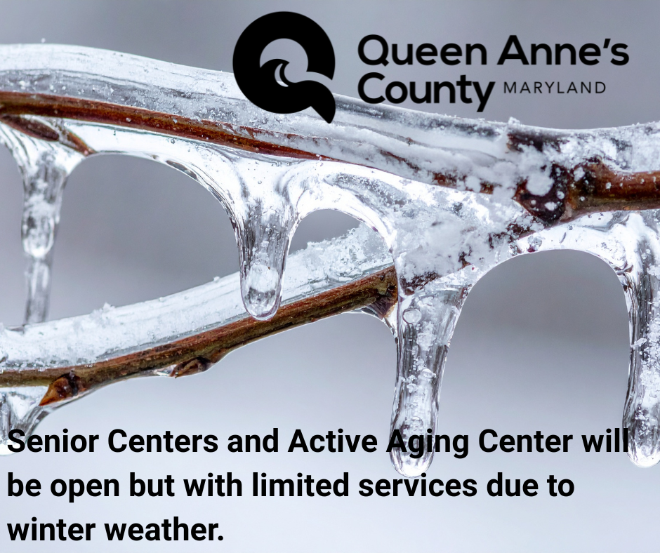 Senior Centers and Active Aging Center will be open but with limited services due to winter weather.