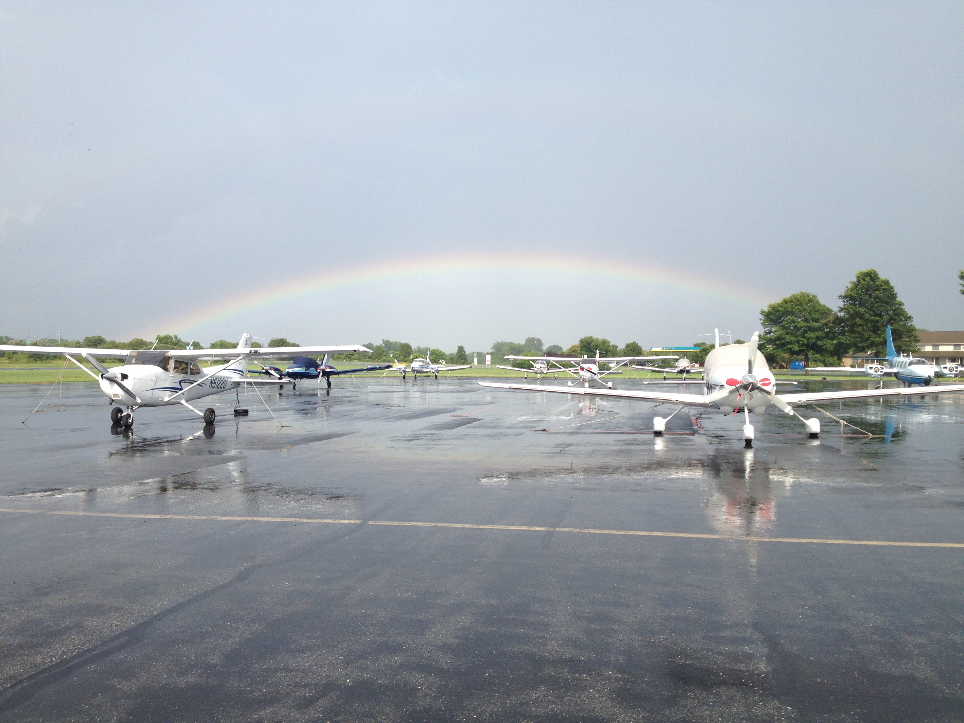 Rainbow at Bay Bridge Airport