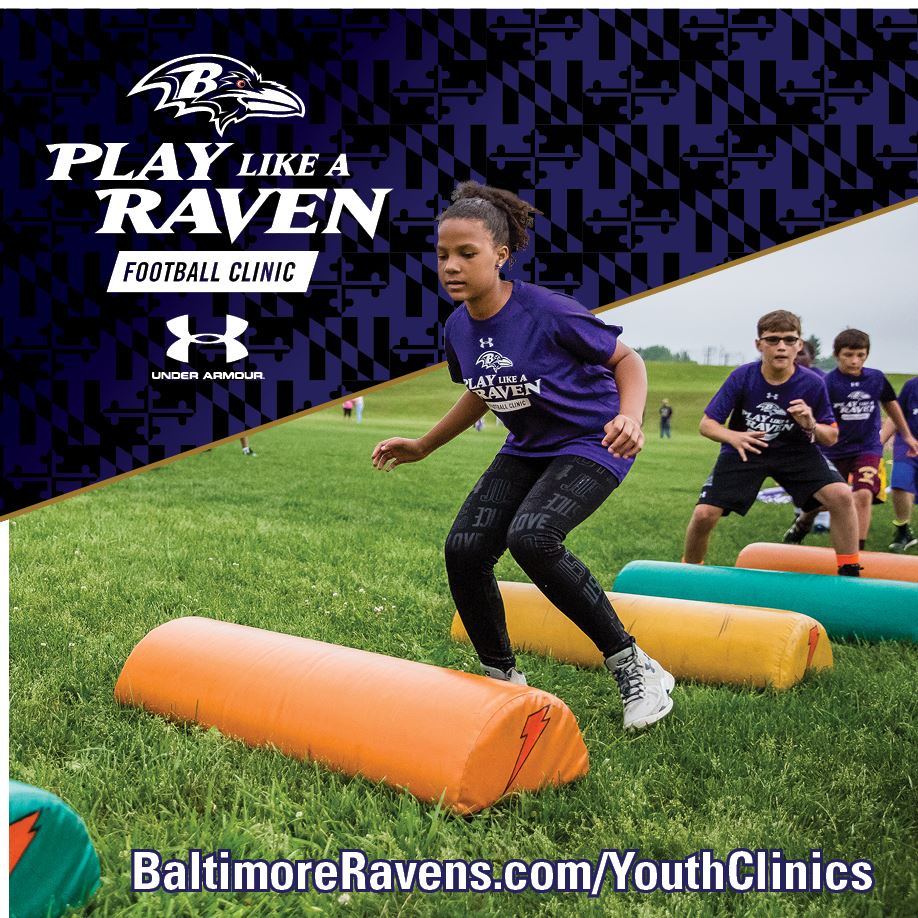 Play Like A Raven Football Clinic - Social Post 1