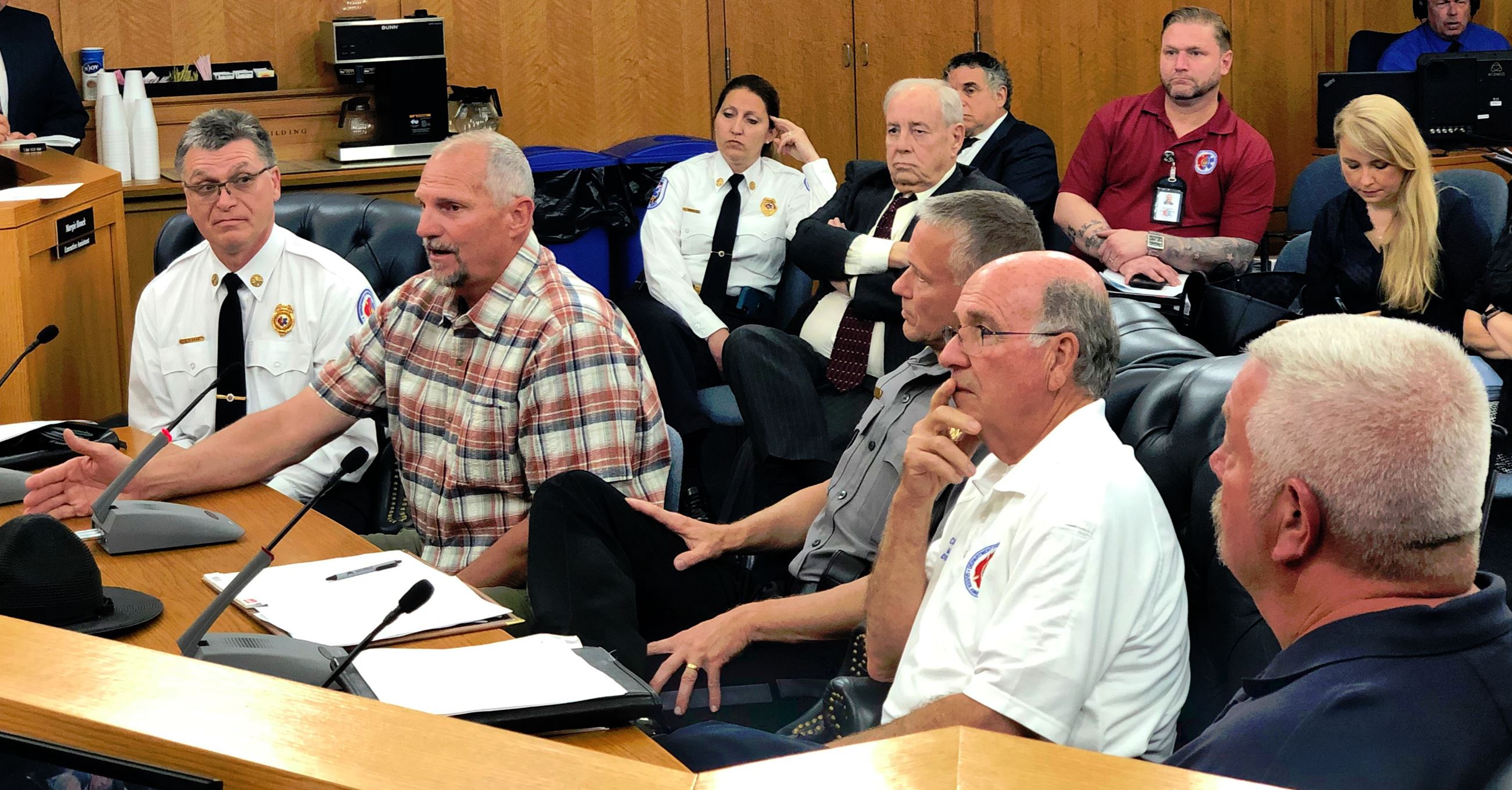First Responders Speak with Commissioners Regarding Safety